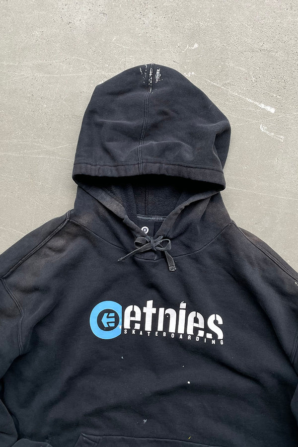 Y2K EARLY 00'S SKATEBOARDING HOODIE SWEATSHIRT / BLACK [SIZE: L USED]