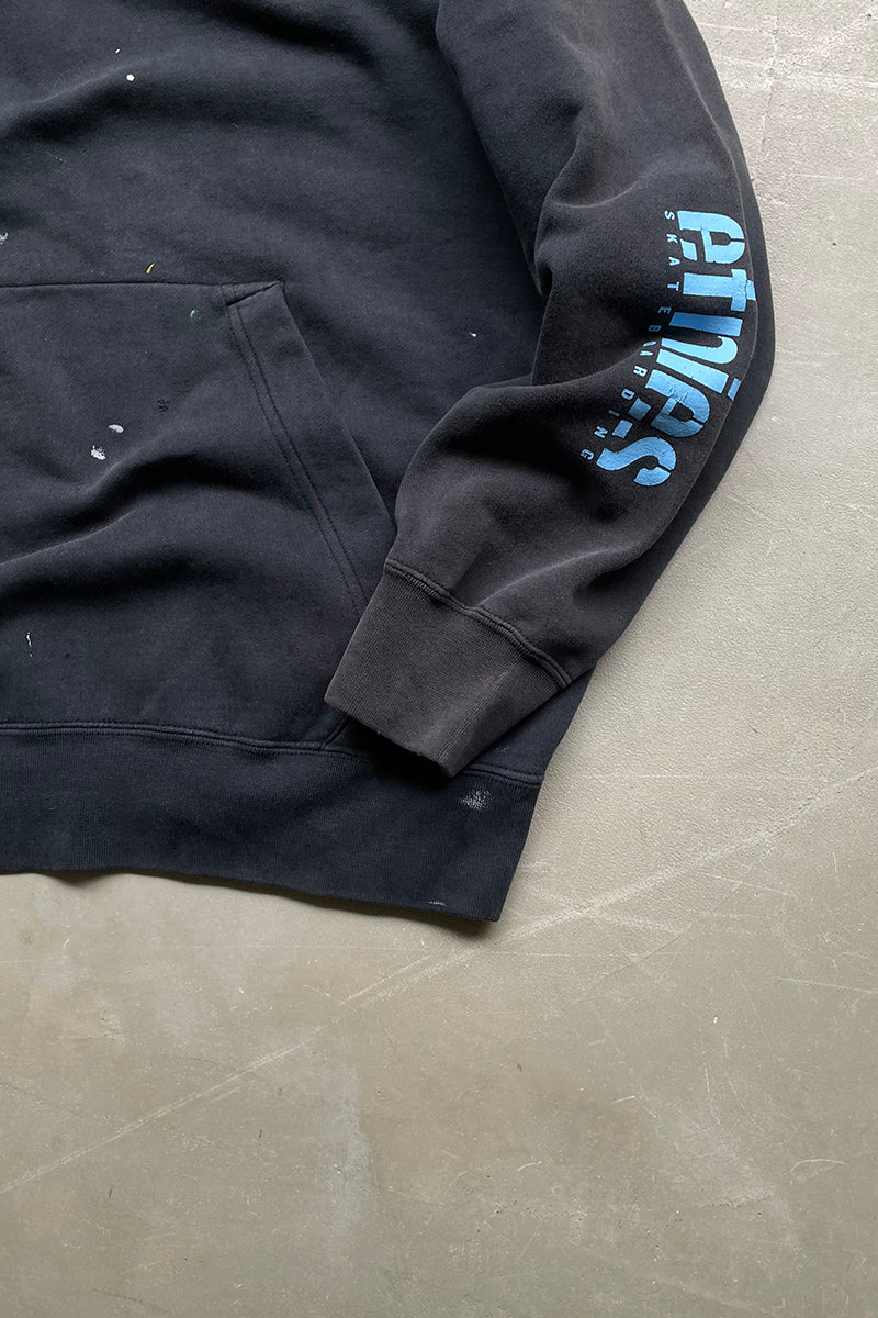 Y2K EARLY 00'S SKATEBOARDING HOODIE SWEATSHIRT / BLACK [SIZE: L USED]