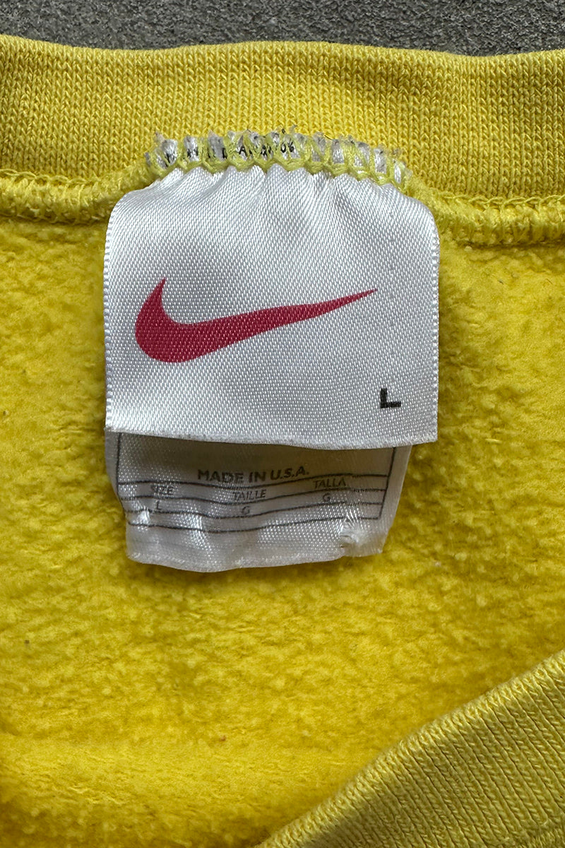 MADE IN USA 90'S SWEATSHIRT / YELLOW [SIZE: L USED]