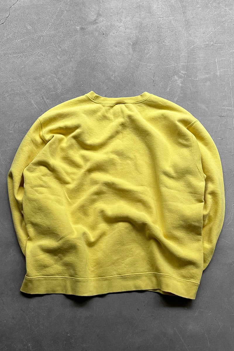 MADE IN USA 90'S SWEATSHIRT / YELLOW [SIZE: L USED]