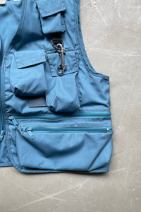 MADE IN USA 90'S PHOTOGRAPHER'S VEST / LIGHT BLUE [SIZE: L USED]