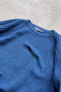 90'S COTTON KNIT SWEATER / INDIGO [SIZE: M USED]