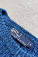 画像をギャラリービューアに読み込む, 90&#39;S COTTON KNIT SWEATER / INDIGO [SIZE: M USED]
