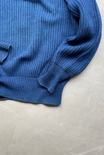 画像をギャラリービューアに読み込む, 90&#39;S COTTON KNIT SWEATER / INDIGO [SIZE: M USED]
