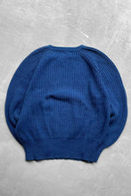 画像をギャラリービューアに読み込む, 90&#39;S COTTON KNIT SWEATER / INDIGO [SIZE: M USED]
