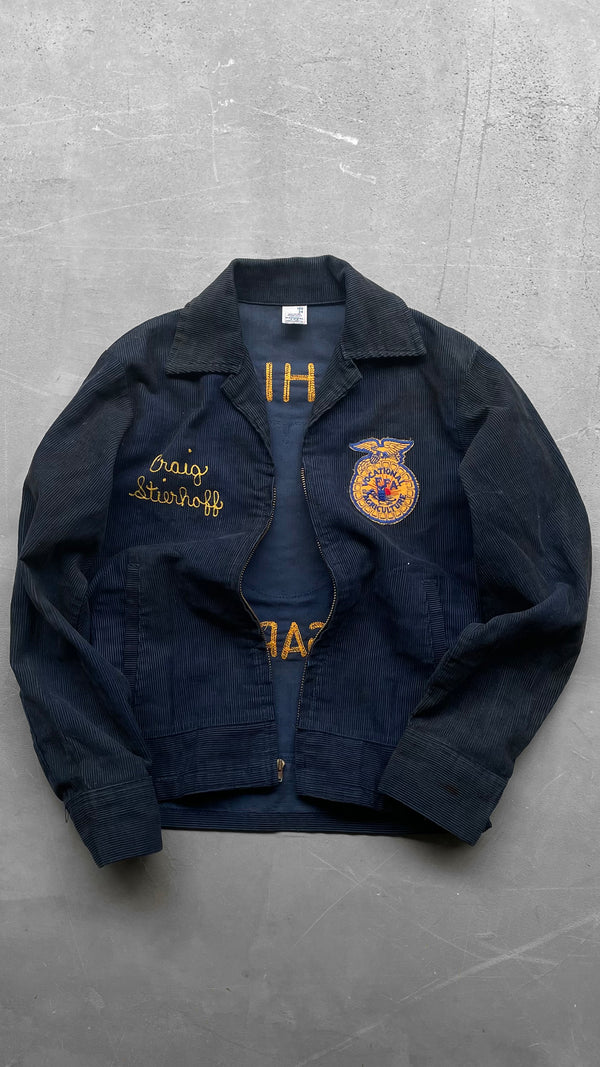MADE IN USA 50-60'S FFA JACKET OHIO / NAVY [SIZE: 34 USED]