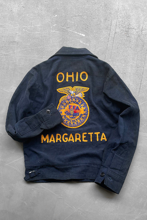 MADE IN USA 50-60'S FFA JACKET OHIO / NAVY [SIZE: 34 USED]