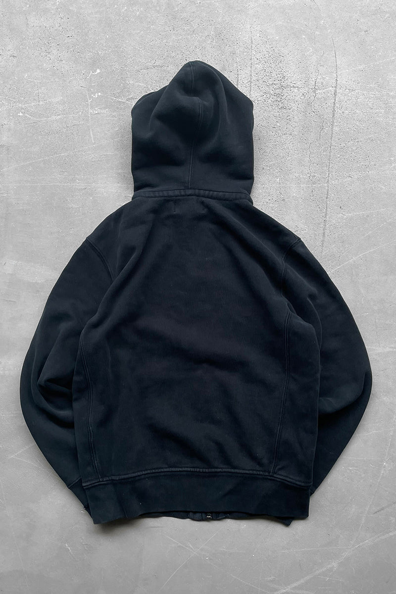 90s ZIP SWEAT HOODIE / NAVY [SIZE: S USED]