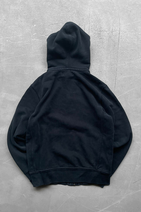 90s ZIP SWEAT HOODIE / NAVY [SIZE: S USED]