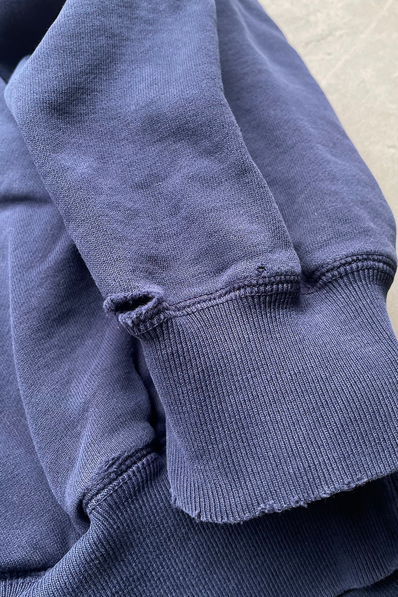 90'S HALF-ZIP SWEATSHIRT USA PRINT / NAVY [SIZE: L USED]