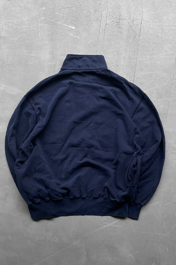 90'S HALF-ZIP SWEATSHIRT USA PRINT / NAVY [SIZE: L USED]