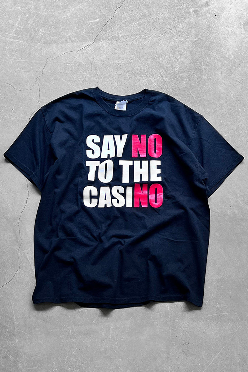 CASINO MESSAGE T-SHIRT / BLACK [SIZE: XL USED]
