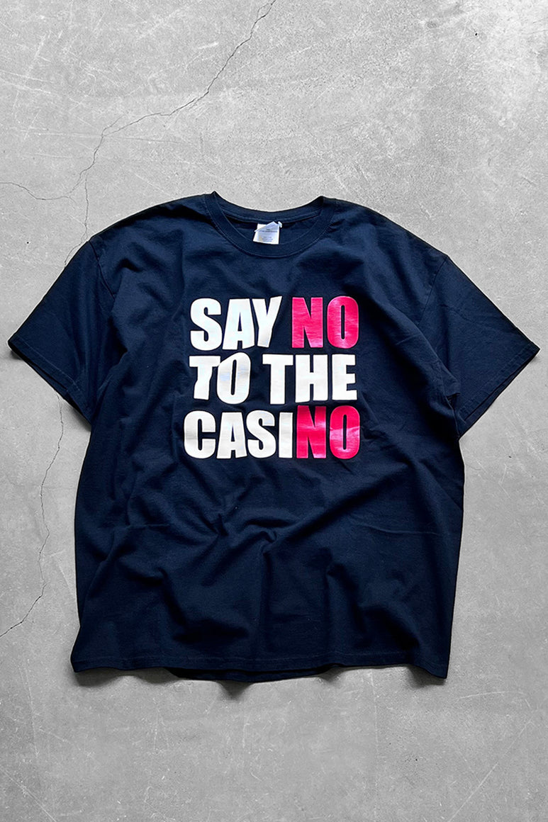 CASINO MESSAGE T-SHIRT / BLACK [SIZE: XL USED]