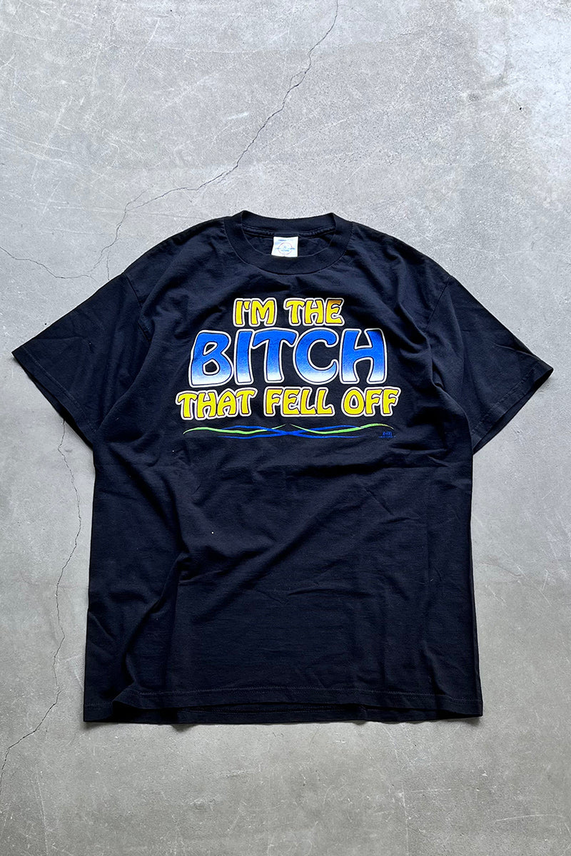 90'S I'M THE BITCH MESSAGE T-SHIRT / BLACK [SIZE: L USED]