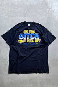 90'S I'M THE BITCH MESSAGE T-SHIRT / BLACK [SIZE: L USED]