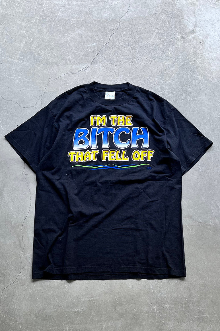 90'S I'M THE BITCH MESSAGE T-SHIRT / BLACK [SIZE: L USED]