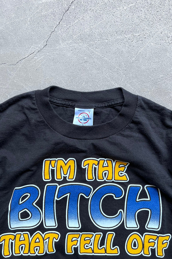 90'S I'M THE BITCH MESSAGE T-SHIRT / BLACK [SIZE: L USED]