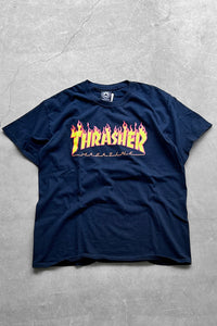 FLAME LOGO T-SHIRT USA企画品 / BLACK [SIZE: L USED]