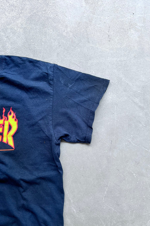FLAME LOGO T-SHIRT USA Model / BLACK [SIZE: L USED]