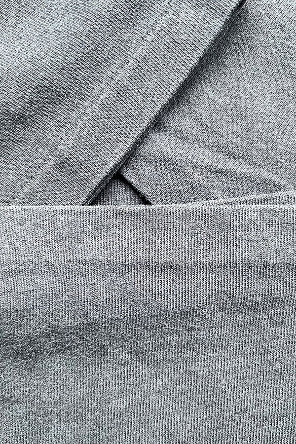 MADE IN USA 95'S HENLEY NECK T-SHIRT / BLACK [SIZE: L USED]