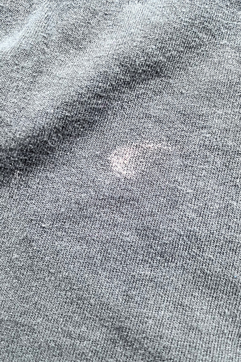 MADE IN USA 95'S HENLEY NECK T-SHIRT / BLACK [SIZE: L USED]
