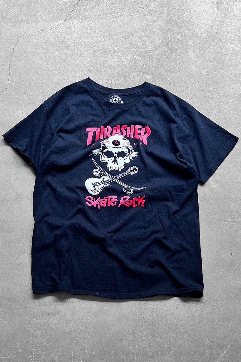 SKATE ROCK LOGO T-SHIRT USA企画品 / BLACK [SIZE: L USED]
