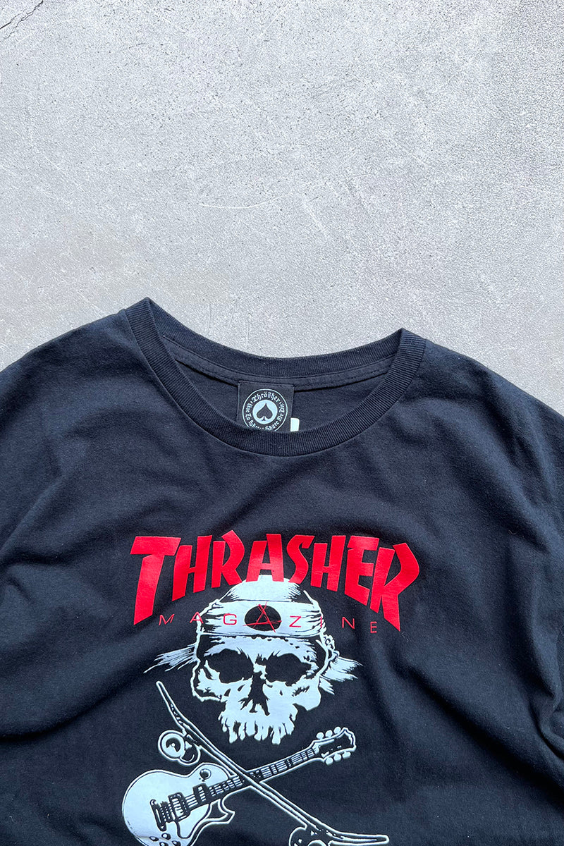 SKATE ROCK LOGO T-SHIRT USA Model / BLACK [SIZE: L USED]