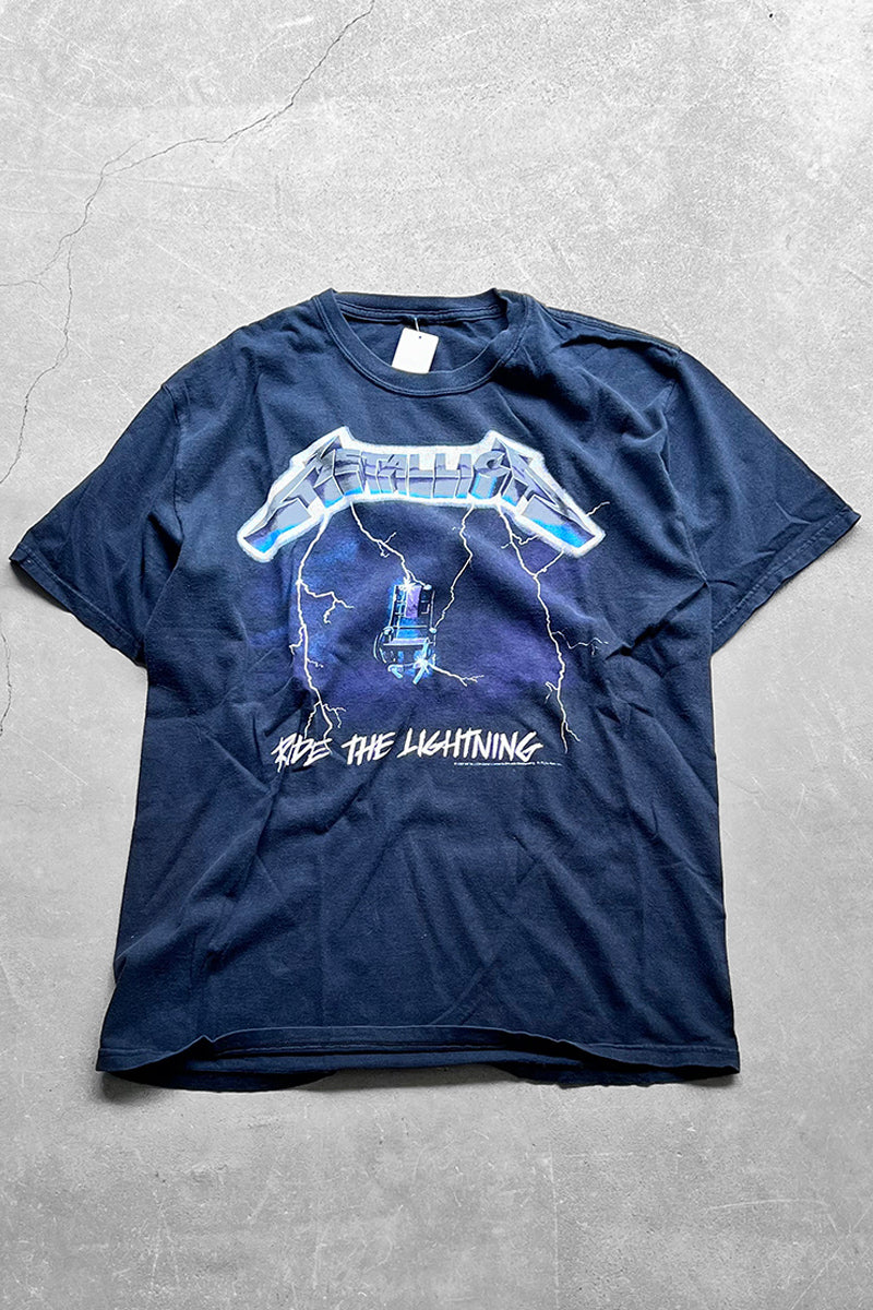 07'S METALLICA RIDE THE LIGHTNING BAND T-SHIRT / BLACK [SIZE: M USED]