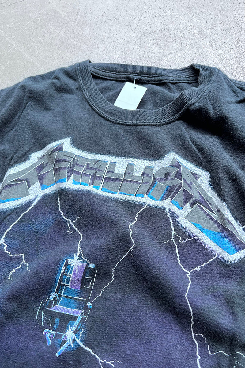 07'S METALLICA RIDE THE LIGHTNING BAND T-SHIRT / BLACK [SIZE: M USED]