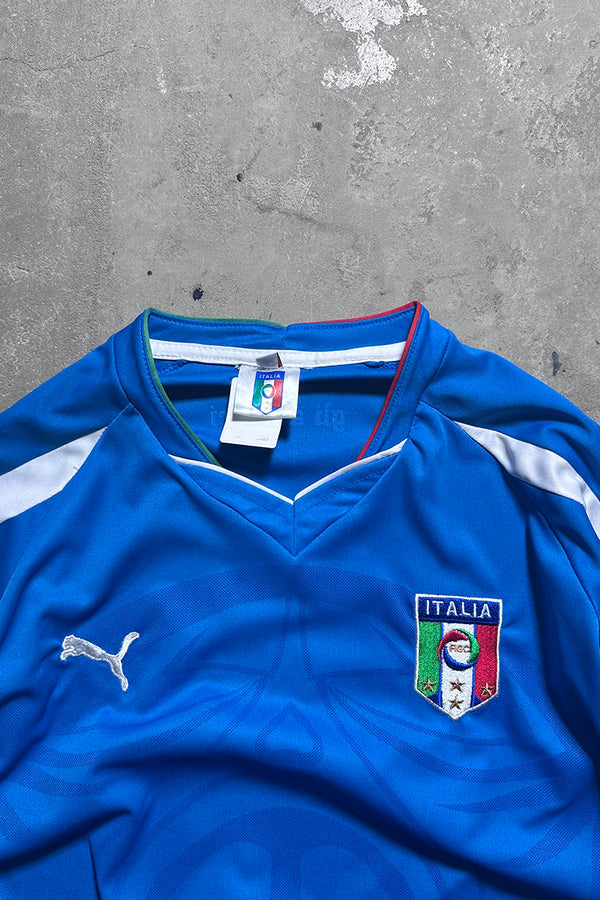 Y2K 10'S GLI AZZURRI FOOTBALL GAME SHIRT / BLUE [SIZE: L USED]
