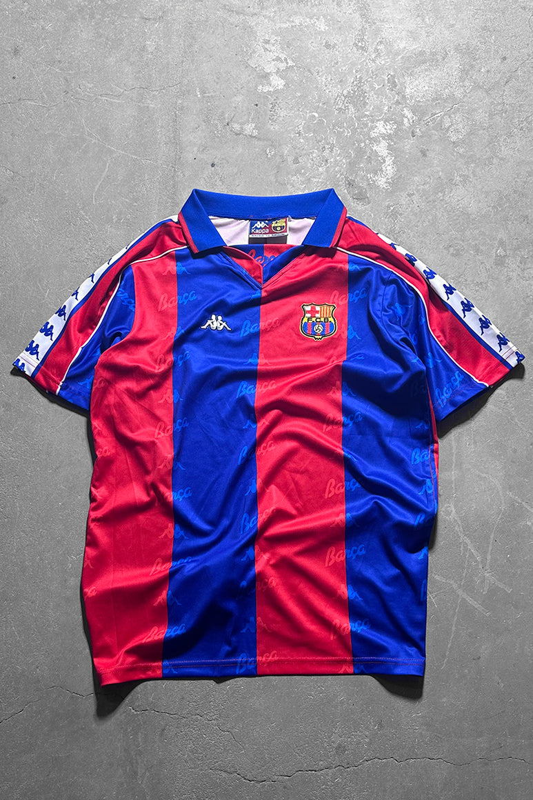 92-95'S FC BARCELONA FOOTBALL GAME SHIRT  / RED [SIZE: M USED]