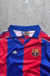 92-95'S FC BARCELONA FOOTBALL GAME SHIRT  / RED [SIZE: M USED]