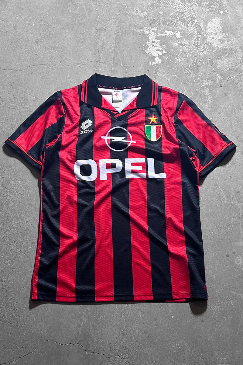 90'S AC MILAN FOOTBALL GAME SHIRT  / RED [SIZE: M USED]