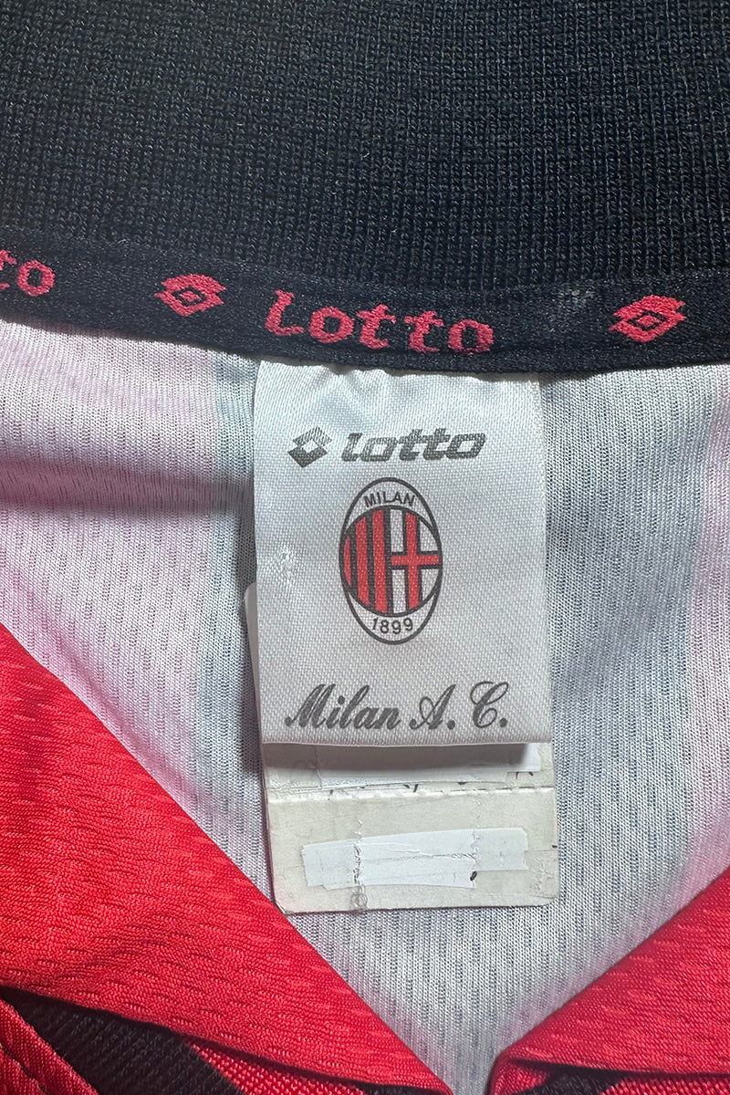 90'S AC MILAN FOOTBALL GAME SHIRT / RED [SIZE: M USED]