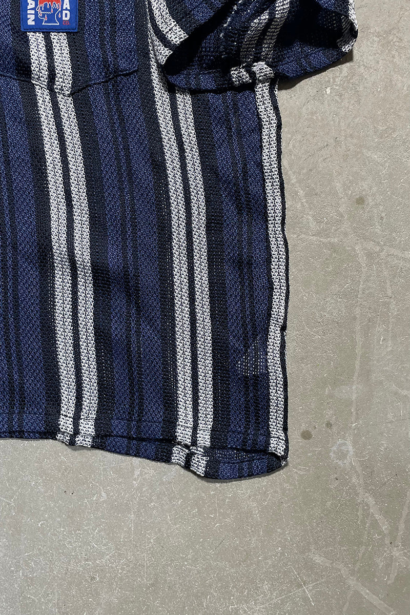 S/S HALF ZIP SHIRT / STRIPE [SIZE: M USED]