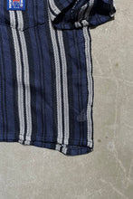 画像をギャラリービューアに読み込む, S/S HALF ZIP SHIRT / STRIPE [SIZE: M USED]
