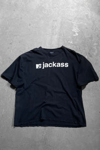 MADE IN RUSSIA Y2K 01'S MTV JACKASS T-SHIRT / BLACK [SIZE: L USED]