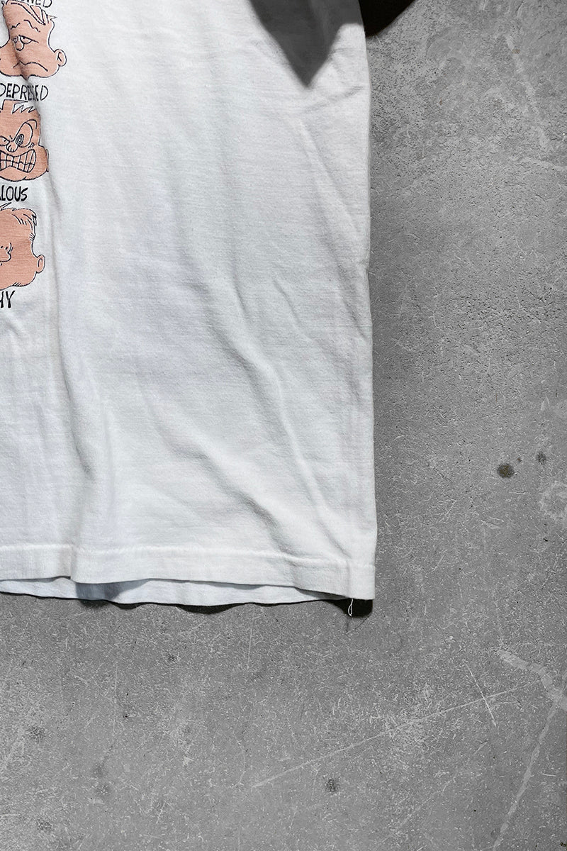 90'S HOW ARE YOU FEELING TODAY? T-SHIRT / WHITE [SIZE: L USED]