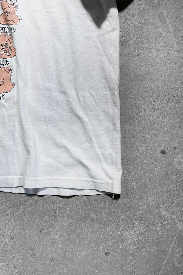 90'S HOW ARE YOU FEELING TODAY? T-SHIRT / WHITE [SIZE: L USED]