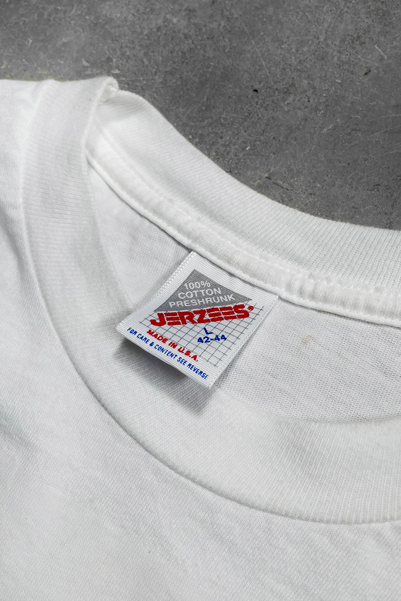 MADE IN USA 90'S SAFE SEX EROTIC T-SHIRT / WHITE [SIZE: L USED]