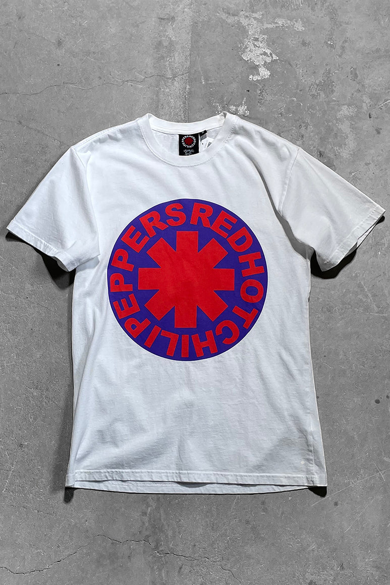 22-24'S RED HOT CHILIPEPPERS UNLIMITED LOVE WORLD TOUR BAND T-SHIRT  / WHITE [SIZE: M USED]