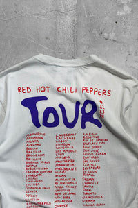 22-24'S RED HOT CHILIPEPPERS UNLIMITED LOVE WORLD TOUR BAND T-SHIRT  / WHITE [SIZE: M USED]