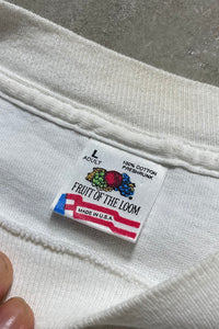 MADE IN USA 93'S PEACE DESIGN T-SHIRT / WHITE [SIZE: L USED]