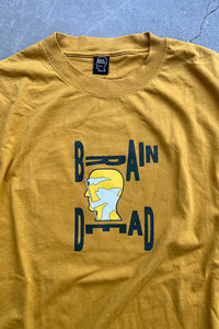 LOGO PRINT T-SHIRT  / YELLOW [SIZE: L USED]