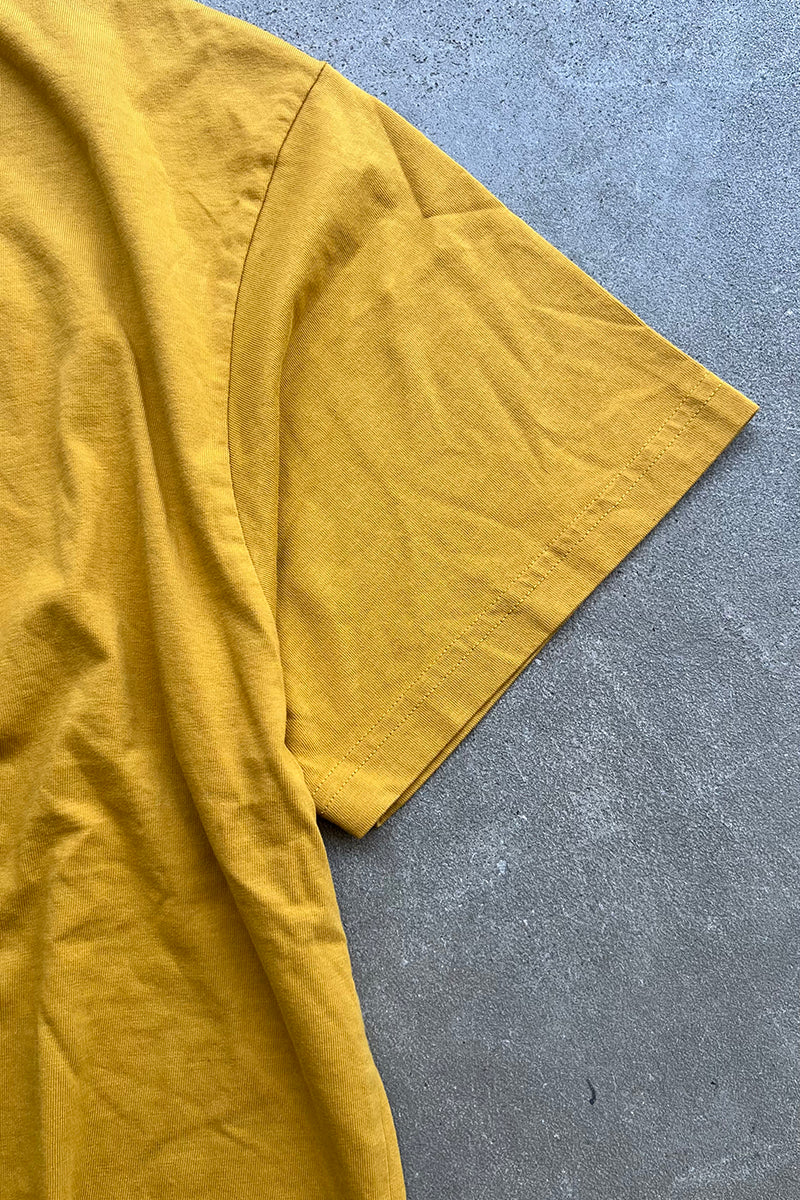 LOGO PRINT T-SHIRT / YELLOW [SIZE: L USED]