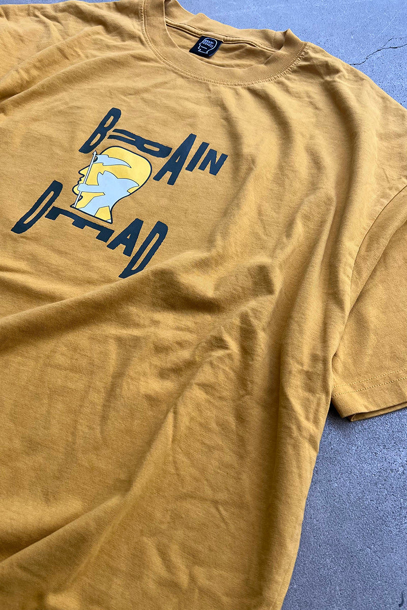 LOGO PRINT T-SHIRT / YELLOW [SIZE: L USED]
