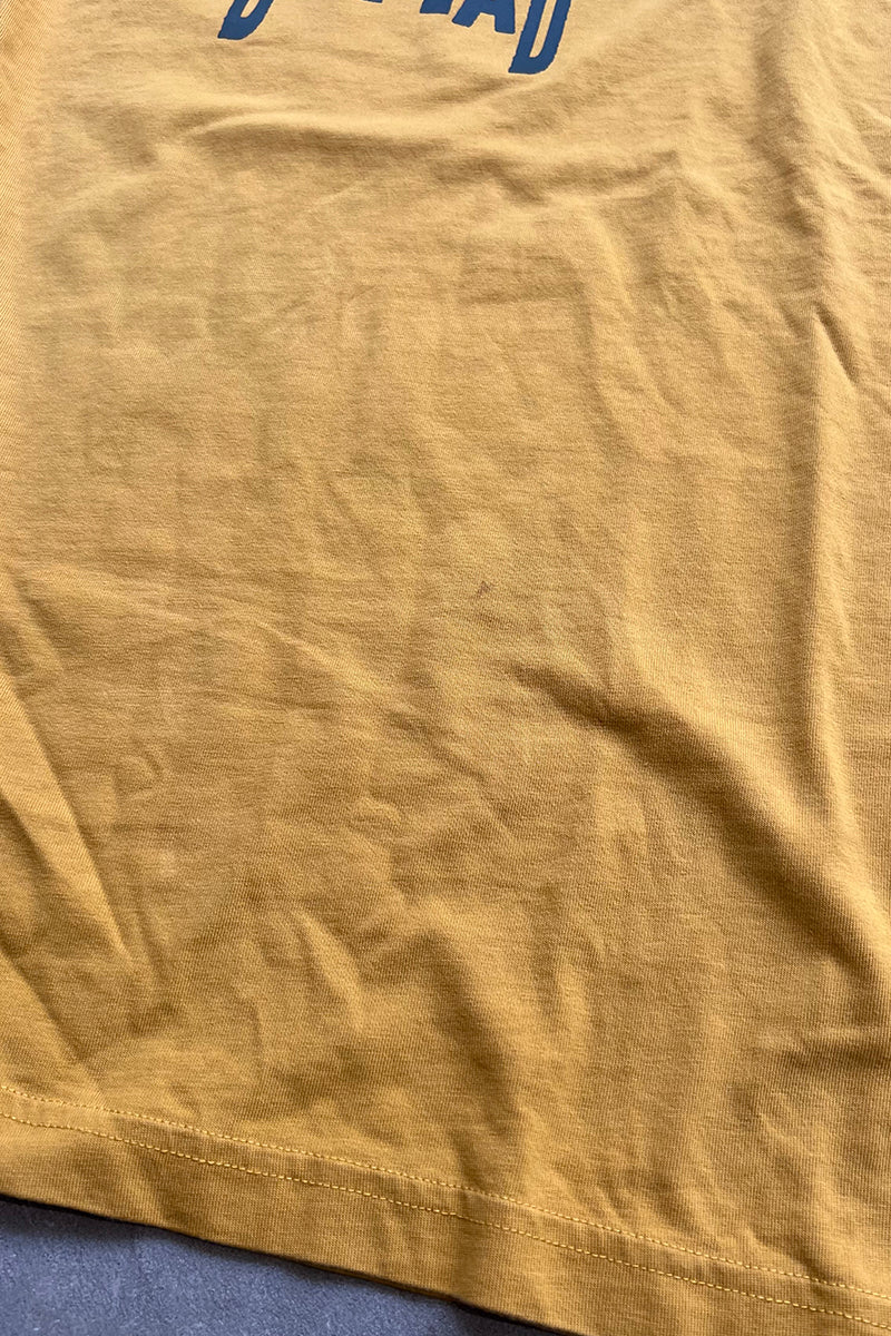 LOGO PRINT T-SHIRT / YELLOW [SIZE: L USED]