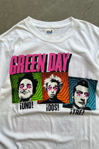 12'S GREEN DAY BAND T-SHIRT / WHITE [SIZE: S USED]