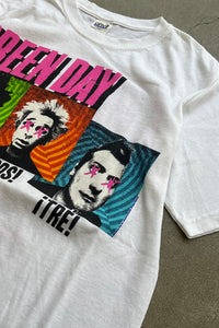 12'S GREEN DAY BAND T-SHIRT / WHITE [SIZE: S USED]