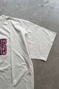 MADE IN USA 90'S EMBROIDERY T-SHIRT / GRAY [SIZE: L DEADSTOCK/NOS]
